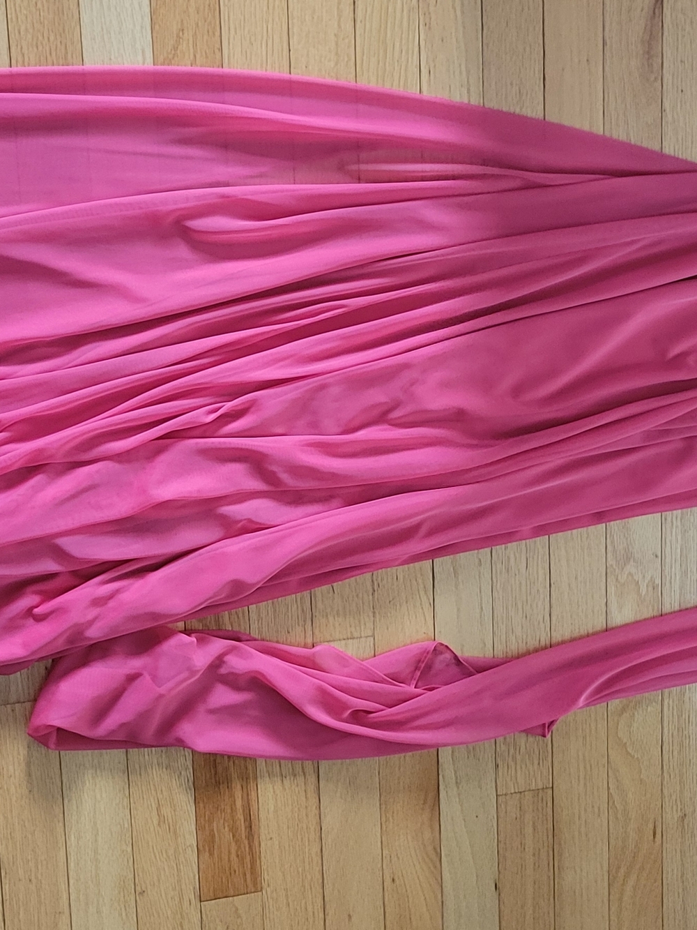 Alex Evenings One-Shoulder Hot Pink Evening Gown - Picture 4 of 4